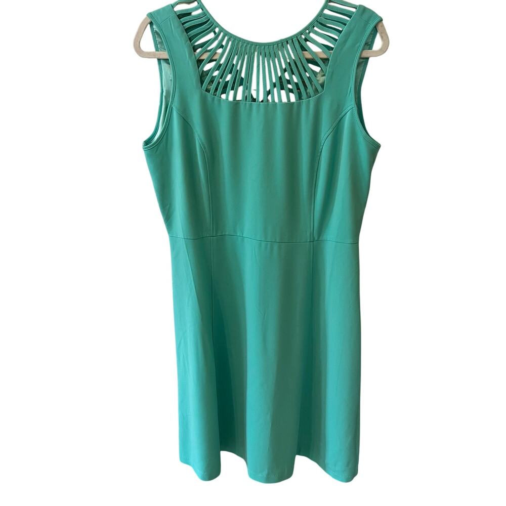 G by Giulana Rancic Strappy Sleeveless Dress Green Teal Sundress Wedding Guest